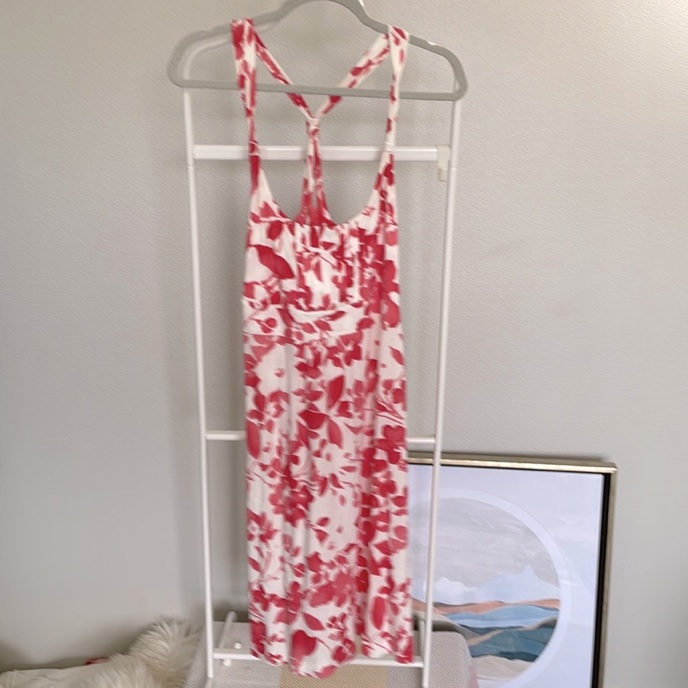 American Eagle Outfitters Red and White Floral Dress